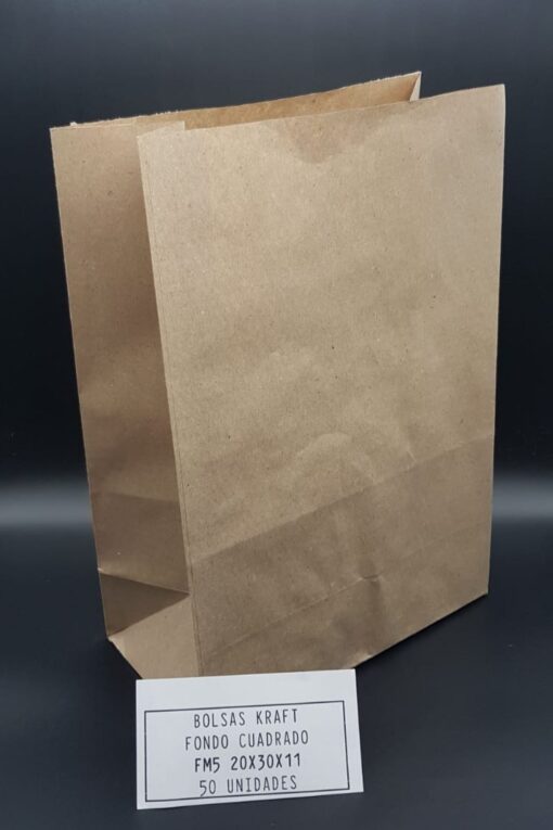 Bolsa Kraft Delivery 20x30x11 (x 50u)