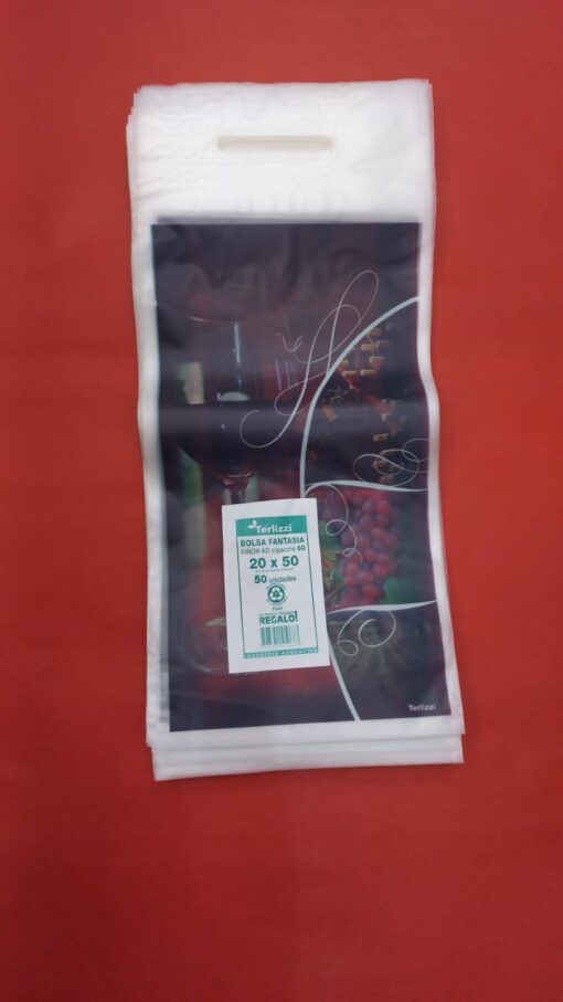 Bolsa p/ vino 20x50 cm c/ Parche (x 50u)