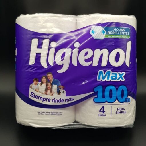 Rollo Papel Higienico Higienol Max 4 Rollos x 100m