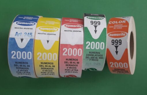 Rollos de Numeros 1-2000