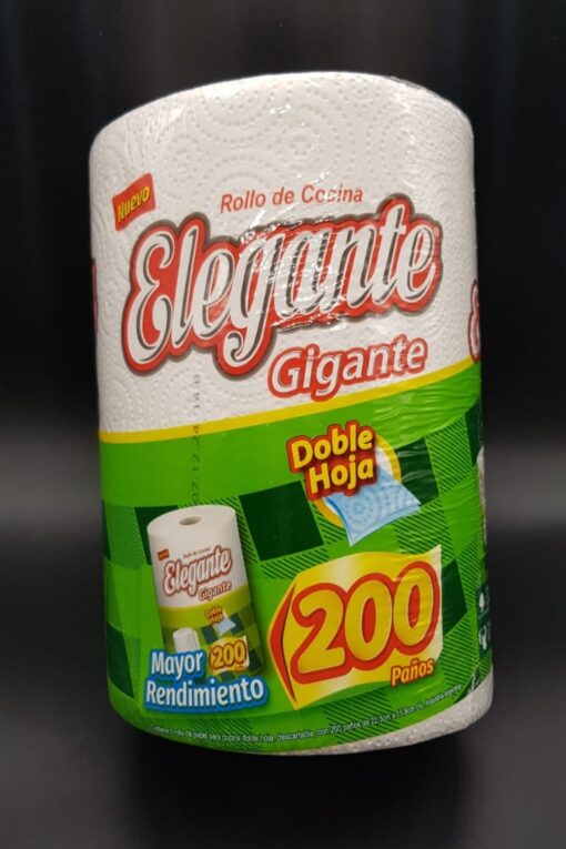 Rollo Papel Cocina Elegante 1 Rollo x 200 Paños