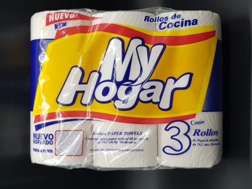 Rollo Papel Cocina My hogar 3 Rollos x 40 Paños