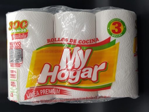 Rollo Papel Cocina My Hogar 3 Rollos x 100 Paños